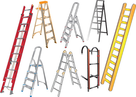  ladders collection のイラスト素材