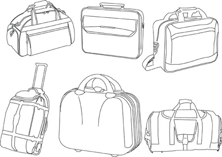 bag traveling collectionのイラスト素材