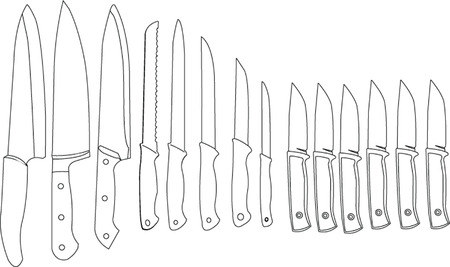 knives collection のイラスト素材