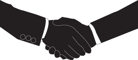 business hand shaking のイラスト素材