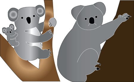 two koala のイラスト素材