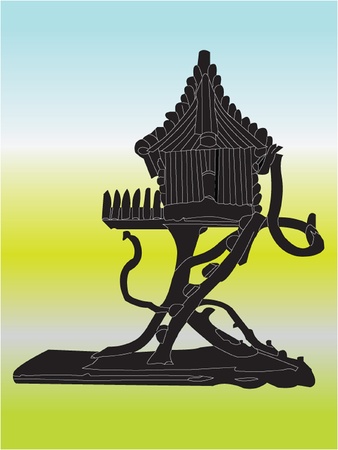 birdhouses illustration - vectorのイラスト素材