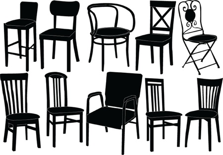 chairs collection - vectorのイラスト素材
