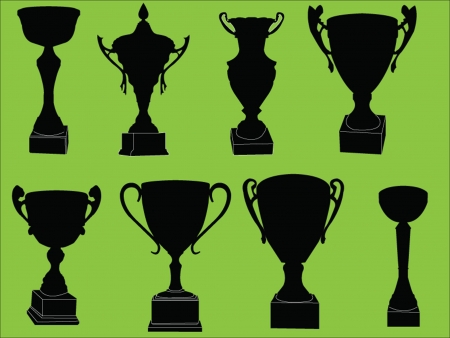 cups collection silhouetteのイラスト素材