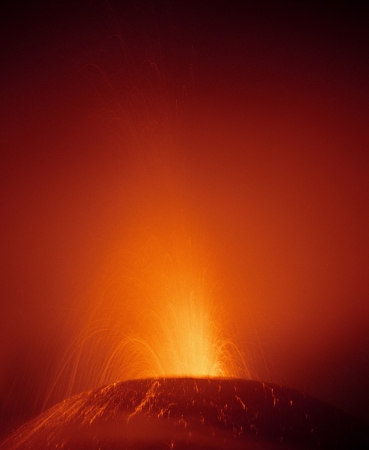 Pacaya volcano eruptionの写真素材