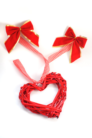 Wicker heart from the vine,の写真素材