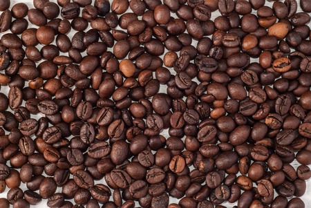 coffee bean in full screen, top viewの写真素材