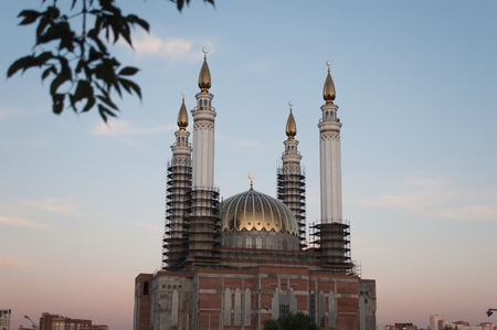 New mosque in the process of construction, Ufaの写真素材