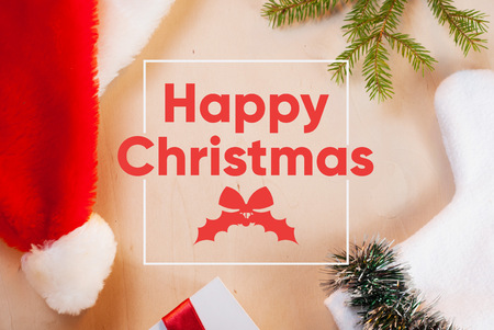 Christmas banner. greeting card, happy Christmasの写真素材