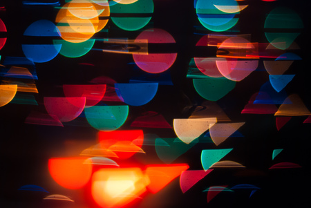 Abstract background, bad bokeh, bright blurry lightsの写真素材