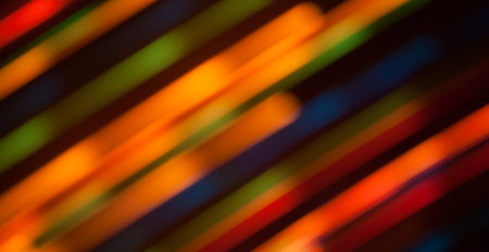 Abstract banner. Bokeh background. Lights blurry in fast motion.