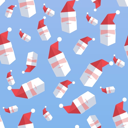 Santa Claus pattern, Christmas background, vector,の写真素材