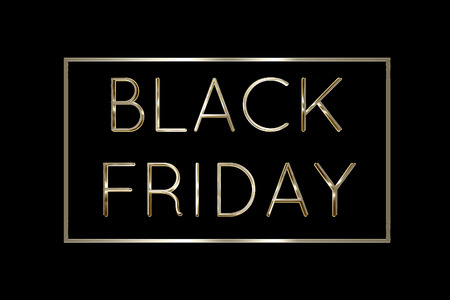 The concept of the sales on Black Friday, the beginning of the Christmas shopping season,の写真素材