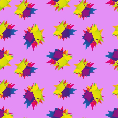 Abstract explosion of color, seamless pattern of geometric shapes,,の写真素材