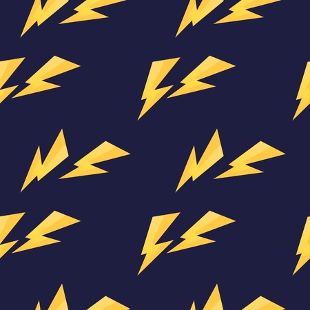 Seamless pattern with yellow painted thunderbolt, vector zipper,の写真素材