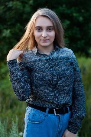 Young beautiful girl from Belarus, natural portrait,の写真素材