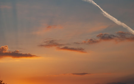 sky background at sunset, dramatic summer sunset