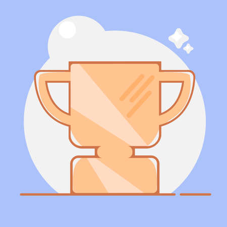 Gold Cup icon. Award to winners,の写真素材