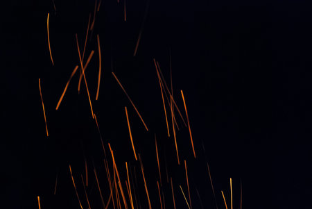 fire sparks on a black background