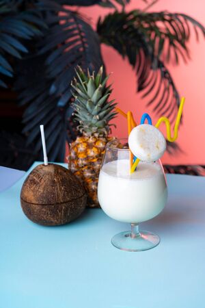 solid shampoo with coconut and pineapple Pina colada hair care Spaの写真素材