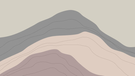 Stylish organic abstract shapes and line in nude colors. Pastel background in minimalist style. Contemporary vector Illustrationのイラスト素材