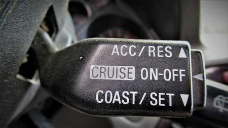 Car detail, cruise control switchの写真素材