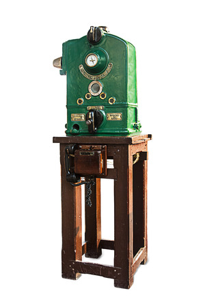 Antique phone White Background のeditorial素材