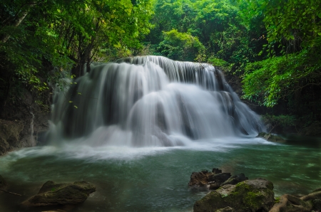 Waterfall in national Park in Thailandの写真素材