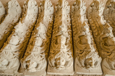 Stucco, art in temple Thailand 