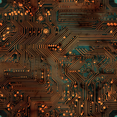 Electronic circuit board, technology background. Vector illustration. Eps 10の素材