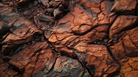 Close up of a rock surface. Abstract background and texture for design.の素材