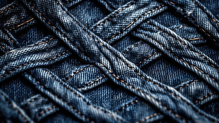 Denim jeans texture or denim jeans background for design with copy space for text or image.の素材
