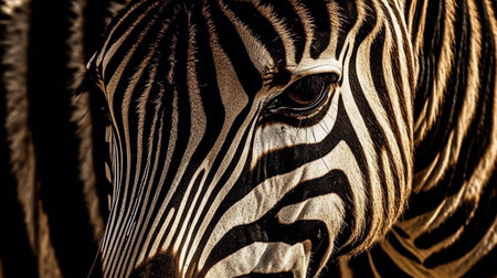 Zebra in the wild, close-up portrait of animal.の素材