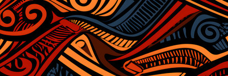 Abstract illustration wallpaper background design, colorful drawing, pattern, Generative AIの素材