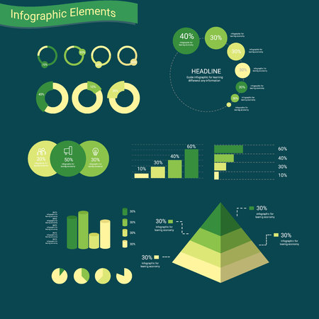 Infographic elements with chart and layout for information and used harmony colorのイラスト素材