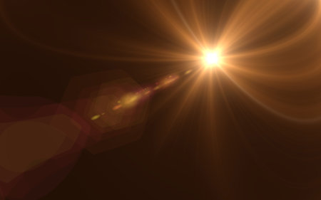 Abstract digital lens flare lightの写真素材