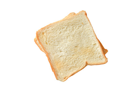 slice of bread with isolated white background
