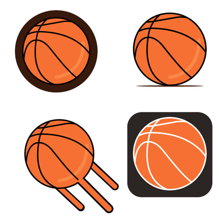 Basketball vector on white background.Basketball logo vector illustration.のイラスト素材