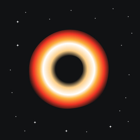 Blackhole on spcae with star vector.Galaxy blackhole power