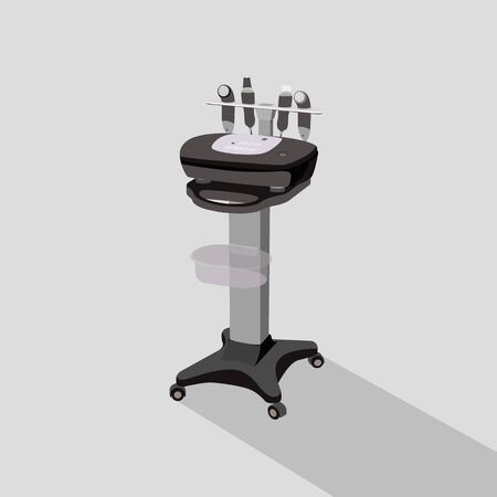 Clinic Equipment steel black vector.Tool design technology.のイラスト素材