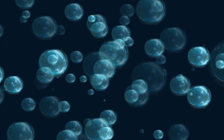 Abstract bubbles pattern background illustration.Bubble in water.