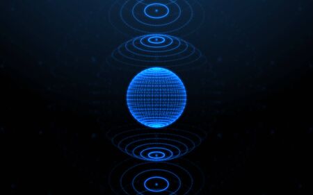 Abstract digital global technology background.の写真素材