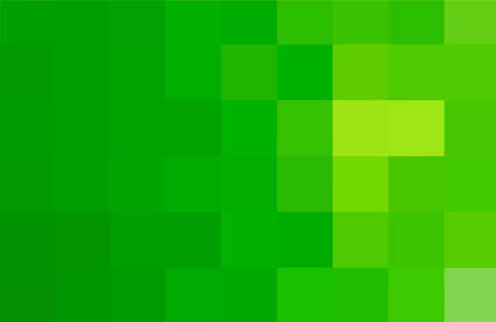 Abstract pixel green background. Vector geometric texture from green squares. Vector illustrationのイラスト素材