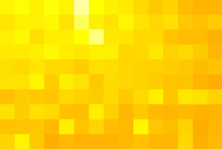 Abstract pixel yellow background. Vector geometric texture from squares. Vector illustrationのイラスト素材