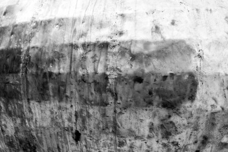 Gray metal surface, background, texture, side of boat.の写真素材