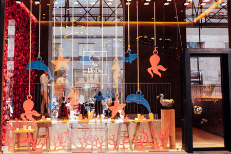 DODO jewelry shop window in Milan, Italyのeditorial素材