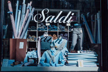 SALDI shop window in Milanのeditorial素材