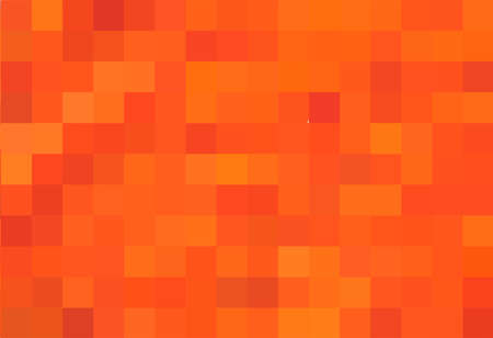 Abstract pixel orange background. Gold geometric texture from squares. Vector illustrationのイラスト素材