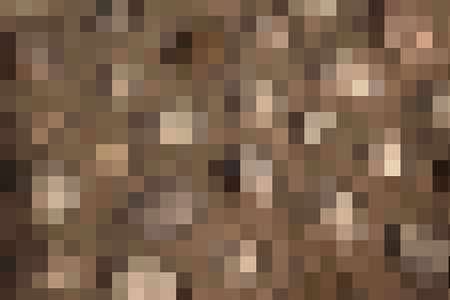 Abstract modern leopard pixel texture. Animals trendy background. Brown cat skin for print, card, postcard, fabric, textile. Vector illustrationのイラスト素材