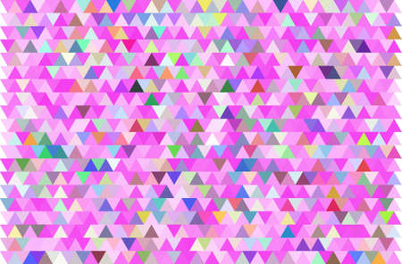 Pink and other color triangles mosaic texture. A sample with polygonal shapes. A new texture for your web site. Multicolor vector triangles backgroundのイラスト素材